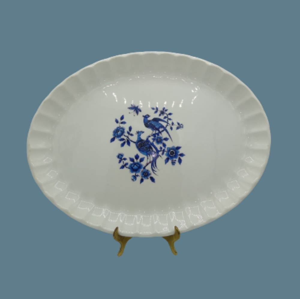 WS George Bolero Pheasant Floral Serving Platter Vintage Signed Numbered Rare